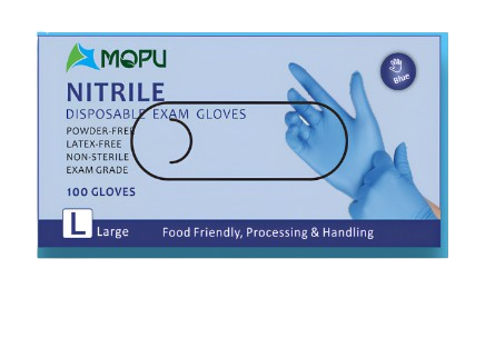 MOPU GLOVES NITRILE BLUE L